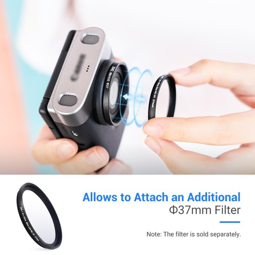 Adherent Thread Filter Adapter Lens Adapter Ring for Canon V10 Camera, V10 Lens Adapter Installing 37MM UV CPL ND Filter, Includes 37mm Snap-On Lens Cap & Cap Keeper String（Not Include Any Filters）