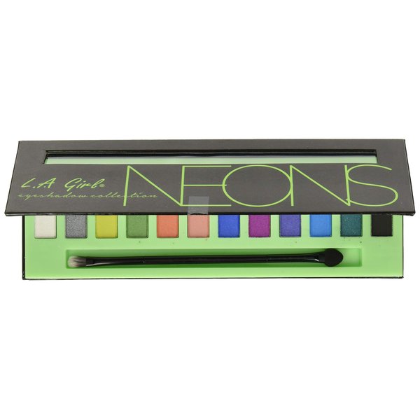 L.A. Girl Beauty Brick Eyeshadow, Neons, 0.42 Ounce,GES334, Powder