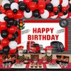 Wonmelody Construction Truck Birthday Party Decorations Semi Truck Happy Birthday for Boy and Girl Truck Balloons Garland Truck Theme Birthday Party Supplies 1st, 2nd, 3rd