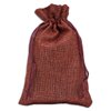 12-Pack 5.5x7.75 Natural Burlap Gift Bags w. Drawstring (Maroon Red, Medium) for Party Favors, Presents or DIY Craft by TheDisplayGuys