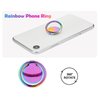 lenoup Rainbow Cell Phone Ring Stand Holder,Purple Multicolor Ring Grip Kickstand,360 Rotation Metal Finger Ring for Almost All Phones,Pad
