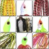 Spinner Baits Fishing Lures Bass Fishing Bait Hard Spinner Lure Multicolor Buzzbait Swimbait Jig Lure Spinnerbait for Bass Trout Salmon Pike Fishing 6/12pcs