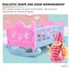 Toyvian Baby Doll Crib Baby Doll Bed Toy Baby Doll Bed Doll Furniture Plastic and Cloth Doll Crib Girls Pretend Play Doll Bed Toy Doll Crib Kids Toy Birthday Gift(Blue), 37X24CM