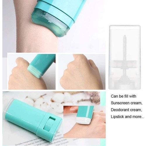 ericotry 20PCS 15ml/0.5oz Empty Clear Plastic Oval Lipstick Tubes Refillable DIY Homemade Deodorant Container Vials Aromatherapy Heel Balm Holder Oval Lipstick Lip Balm Lip Gloss Case