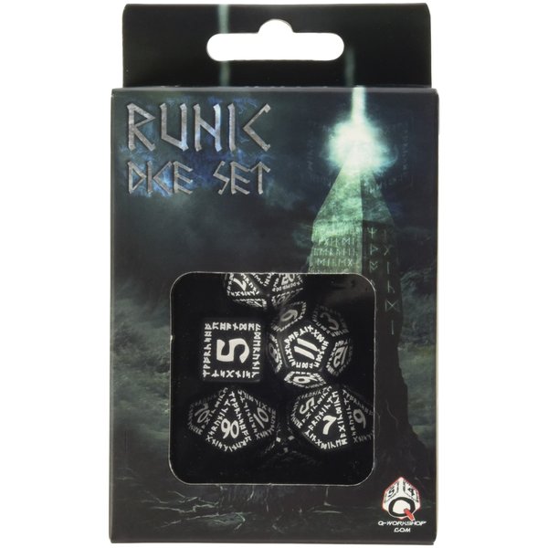 Q-Workshop Runic Dice Black/White (7) Board Game
