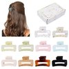 Small Tiny Claw Hair Clips for Women Girls for Thin/Medium Thick Hair, 1.5 Inch Mini Hair Jaw Clips Matte Rectangle Nonslip Clip with Gift Box (Matte+shiny color series)