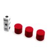 Bilywey Left Right Center Dice Game Set with 3 Dices + 36 Red Chips (Red)