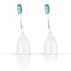 Philips Sonicare Genuine E-Series Replacement Toothbrush Heads, 2 Brush Heads, White, HX7022/66