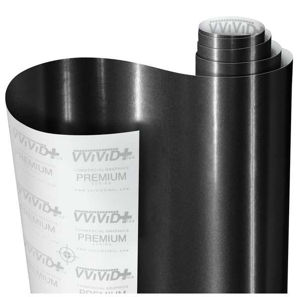 VViViD+ Metallic Gloss Black Pearl Premium Vinyl Wrap Film (1/2ft x 5ft)