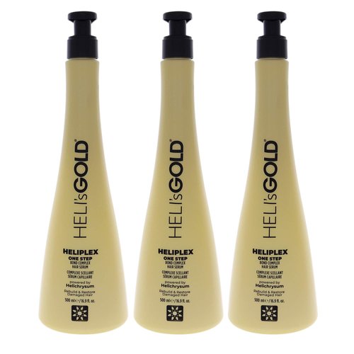 Helis Gold Heliplex One Step Hair Serum for Unisex - 16.9 oz Serum - Pack of 3