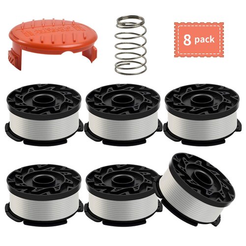 Generep Weed Eater String Trimmer Line for Black and Decker Trimmer/Edger, AF-100, 6 Spools & 1 Cap