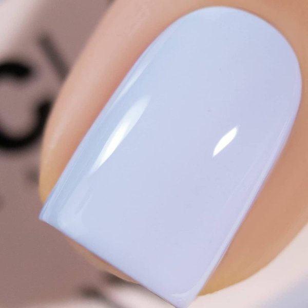 Vishine Nail Gel Polish, 15ml Soak Off Nail Gel Polish Nail Art Manicure Salon DIY, UV LED Lamp Required - Muted Baby Blue 0.5 OZ