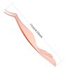 Eyelash Applicator Tool DIY Lash Extensions Tweezer For Cluster Lashes Stainless Steel High Precision Round Head(Rose Golden)