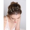 fxmimior Wedding Bridal Vintage Leaf Headband Headpiece Tiara Bride Hair Accessories (gold)