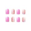 24Pcs Square Press on Nails Short Fake Nails White Acrylic Nails with Flower & Leaf Design Glossy Stick on Nails for Women Girls Full Cover False Nails Jelly Press on Nails Spring Summer Manicure