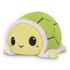 TeeTurtle - The Original Reversible Turtle Plushie - Strawberries + Flowers - Cute Sensory Fidget Stuffed Animals That Show Your Mood