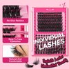 Lash Clusters,168 Pcs Eyelash Clusters 8-16 Mixed Cluster Eyelash Extensions 2 Styles Mixed Lash Extension Super Thin Band And Reusable Soft & Comfortable (Adore+First Glance,D-8-16mix)