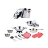 Stainless Steel Box Kitchen Set and Food Play Kitchen Toys Cooking Set 31 Pieces for Toddlers Preschoolers Kids Girls Boys Age +3 Years by VALESSATI