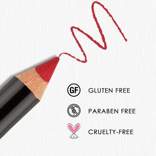 Bodyography Cream Lip Pencil - Waterproof Salon Makeup with Coconut Oil (Crimson)