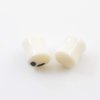 BodyJewelryOnline Unisex Organic Horn Ear Plugs, Tunnel Earrings, Piercing Stretchers, Hypoallergenic Supplies, 2G, White, Alien Face Design