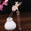 5Pcs Alloy Hair Sticks Pins Long Tassel Hanfu Chinese Flower Hair Clips Crystal Hair Pins Headwear Sets for Women and Girls