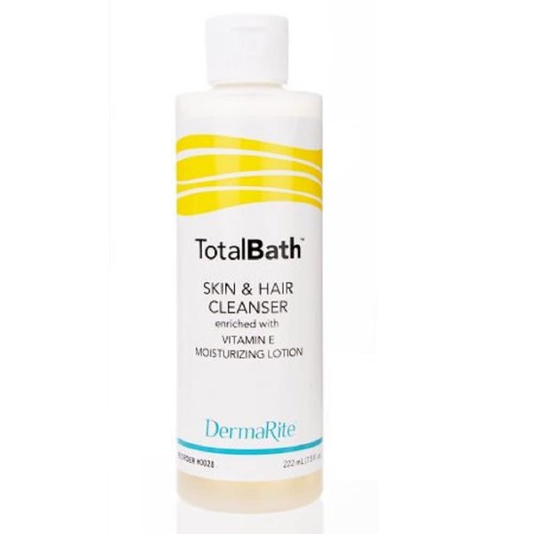 DermaRite TotalBath Lotion Body Wash Bottle Mild Scent 7.5 oz. 0028 2 Ct