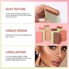 3 PCS Contour Stick, Cream Highlighter & Bronzer & Blush Shades, Multi-Use Makeup Tinted Solid Moisturizer Stick for Cheeks, Waterproof Natural Face Makeup Contouring