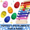 Ehome Christmas Egg Shakers, 12Pcs Egg Shakers Musical Instruments, Egg Shakers for Babies, Plastic Eggs for Toddlers 1-3, Christmas Baby Shaker Toy, 6 Colors Montessori Baby Maracas(Plastic)