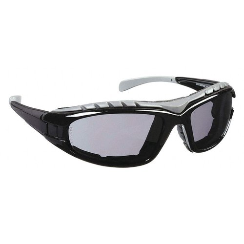 Crossfire Eyewear 2761 AF Diamondback Foam-Lined Safety Glasses with Black Frame and Smoke Anti-Fog Lens