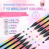 SAVILAND Nail Art Pens Set: 12 Colors Quick Drying 3D Nail Polish Pens Acrylic Paint Nail Art Markers Color-fast Nail Point Graffiti Dotting Tools Drawing Painting Liner Nail Art Design Pens Home DIY