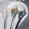 Handmade Buffalo Horn Hair Fork, Chopstick Hair Pins for Long Hair, Chignon, Accessories, Anti-Static Pocket Hair Stick, Gift For Women Mom Wife Daughter Girl, Mothers Day, Birthday (Camellia)