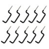 Archery Bow Hook Real Tree Stand Bow Hangers Bow Gear Holder Outdoor Hunting Accessory Black(10 pcs/Pack
