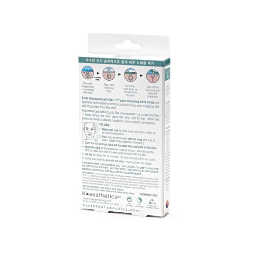 Earth Therapeutics Clari-T Tea Tree Pore Cleansing Strips (6 Strips)
