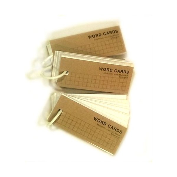 Mini Blank Flash Cards with Binder Ring - 1.5 X 3.5 Set of 3 Decks, 80 Cards Each (240 Cards)