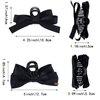 4 PACK Bow Claw Clip, Silky Satin Hair Bow Clips Black Hair Bow Hair Clips, Non-Slip Hair Styling Accessories for Thin Thick Curly Hair