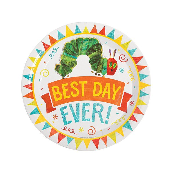 Very Hungry Caterpillar Dinner Plates for Birthday - Party Supplies - Print Tableware - Print Plates & Bowls - Birthday - 8 Pieces