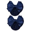 AKOAK 2 Pcs Blue Bowknot Decor Snood Net Barrette Hair Clip Bun Cover
