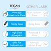 TEGAN LASH 500 Promade Fans Volume Eyelash Extensions, Handmade Loose False Eyelashes, From 3D - 16D, 0.03/0.05/0.07 Thickness, C/CC/D Curl, 9-15mm Length, Pestanas Pelo A Pelo (4D-0.07-CC-11)
