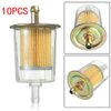 10 Pack 3/8" Universal Fuel Filters Industrial Tractors Cars Trucks Motorcycles gas powered engine Inline Gas Fuel Line