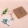 Forget-Me-Not and Queen Anne's Lace Wildflower Keychain | Real Flower Keychain | Personalized Handmade Keychain | Dried Pressed Flower Keychain Charms | Gifts for Her