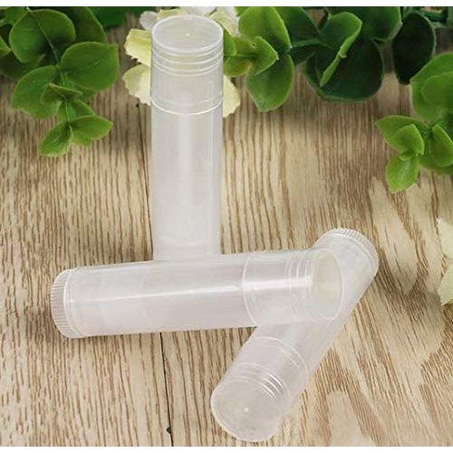 WOIWO 12 Pieces Clear Plastic Empty Lip Balm Tubes Containers DIY Lip Balm Lip Gloss Tube Pipe Bottle