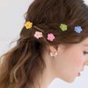 ATODEN Small Hair Clips for Girls 10Pcs Mini Hair Clips Flower Hair Clip 0.7'' Tiny Daisy Hair Clips Claw Clips for Thin Hair Baby Hair Clips Cute Hair Clips Mini Hair Claw Clips Toddler Hair Clips
