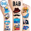 104 PCS Fathers Day Birthday Party Decorations Supplies Favors Best Dad Ever Happy Fathers Day Decor Stickers Temporary Tattoos For Man Gift School Prizes Rewards