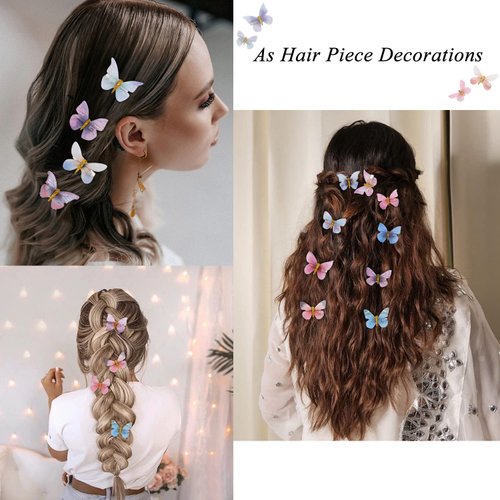 20PCS Butterfly Clips,Butterfly Hair Clips,Small Hair Clips,Y2K Accessories,Hair Clips for Thick Hair,Cute Hair Clips,Butterflies,Hair Glitter,Butterfly Clips for Hair,Kawaii Hair Accessories
