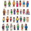The Freckled Frog - FF420 My Family - Set of 30 - Ages 1+ - Inclusive Wooden Blocks for Toddlers – Includes Grandparents, Moms, Dads and Children Around the World - Double-Sided