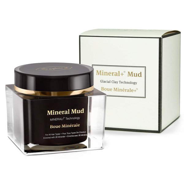 Saphira Mineral+ Mud Hair Mask, Intense Healing Replenishing Treatment with Glacial Clay Technology, for Dry and Damaged Hair and Scalp, Sulfate-Free, Paraben-Free, 6.8 Ounce