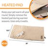 K&H Pet Products Heated Thermo-Kitty Mat, Indoor Heated Cat Bed, Pet Heat Pad for Indoor Cats and Small Dogs, Cat Heating Pad, Electric Thermal Warming Cat Bed Mat, Sage/Tan 12.5 X 25 Inches