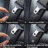 5 Sets Universal Fit Seatbelt Stopper Kit, Snap-on Seat Belt Button Stop, Seat Belt Buckle Button Prevent Plastic Seat Belt Button Buckle Clip Stop From Sliding Down The Belt(Grey)