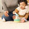 Ingenuity: ity by Ingenuity Cutie Stacks, 4 BPA-Free Rings, Faux Wood Stand, Bear Topper, Unisex, for Ages 6 Months and Up - Nate