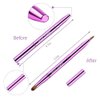 2 Pieces Retractable Eyebrow Lip Brush Soft Eyelash Makeup Brush Set With Cap Concealer Eyeliner Travel Cosmetic Brushes